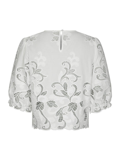 Fia Embroidery Blouse Production White Neo Noir