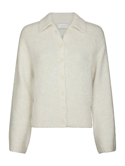Ramera Fluffy Knit Cardigan Off White Neo Noir