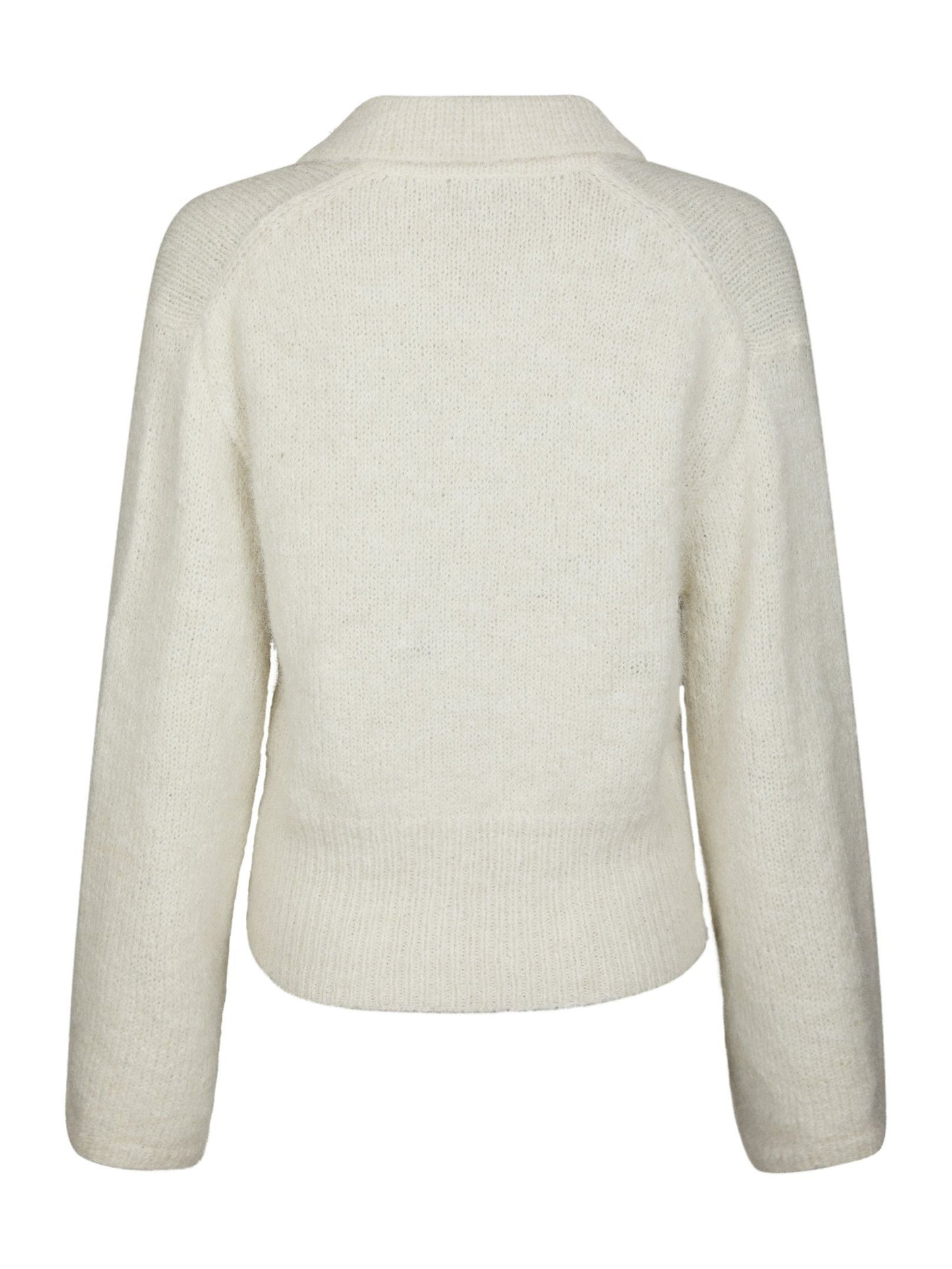 Ramera Fluffy Knit Cardigan Off White Neo Noir
