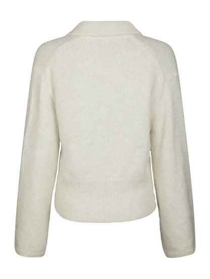Ramera Fluffy Knit Cardigan Off White Neo Noir