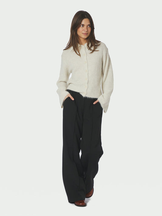 Ramera Fluffy Knit Cardigan Off White Neo Noir