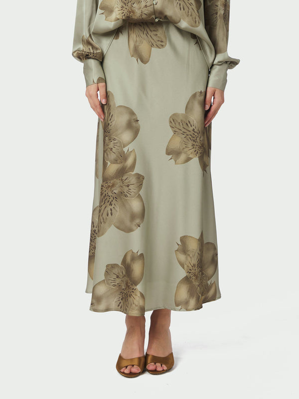 Bovary Misty Orchid Skirt Smoke Green Neo Noir