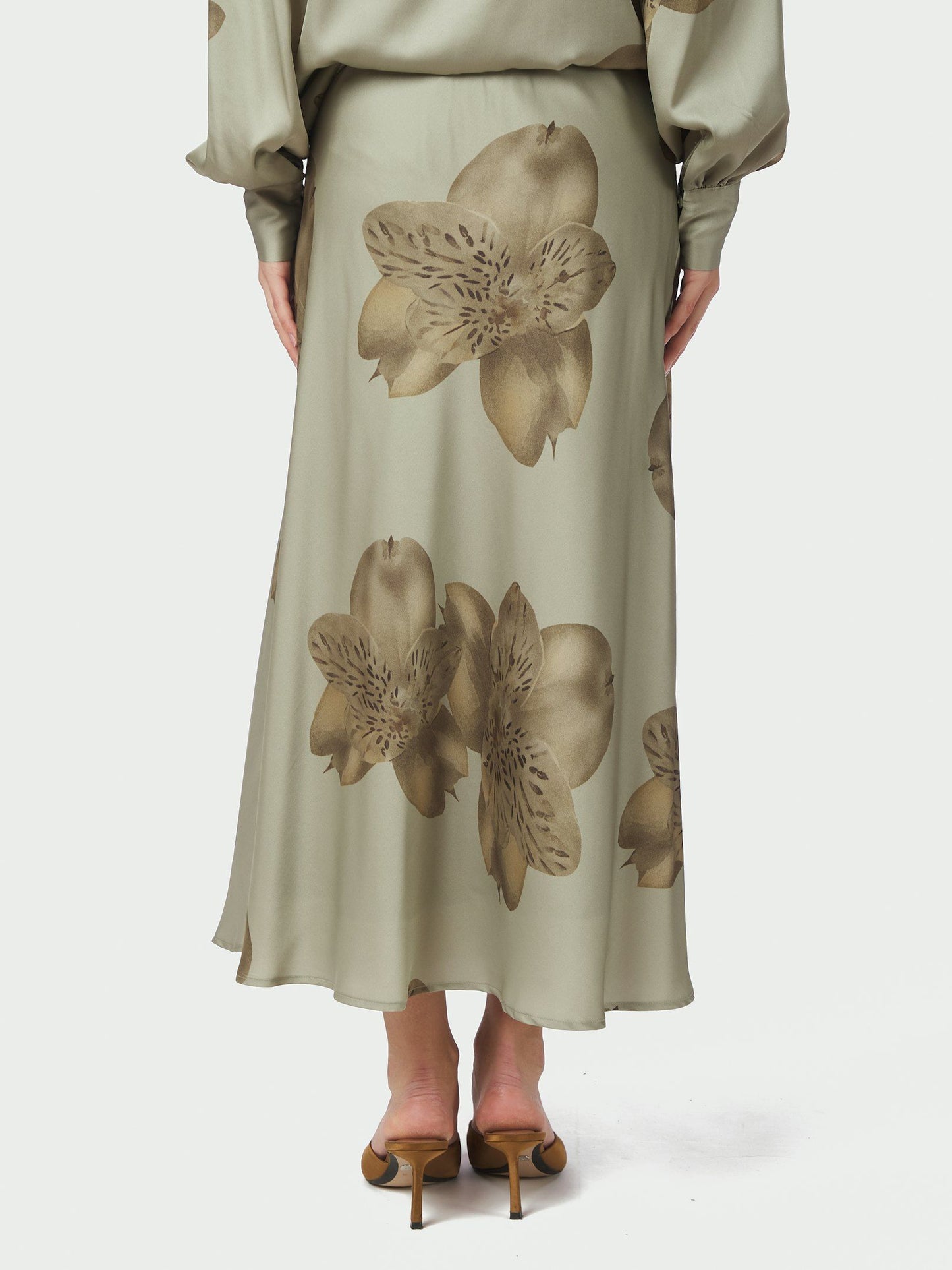 Bovary Misty Orchid Skirt Smoke Green Neo Noir