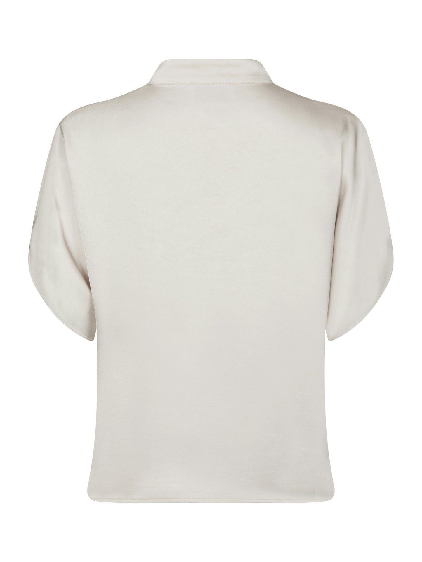 Anelle Heavy Sateen Blouse Pearl Neo Noir
