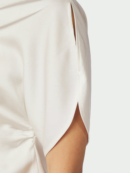 Anelle Heavy Sateen Blouse Pearl Neo Noir