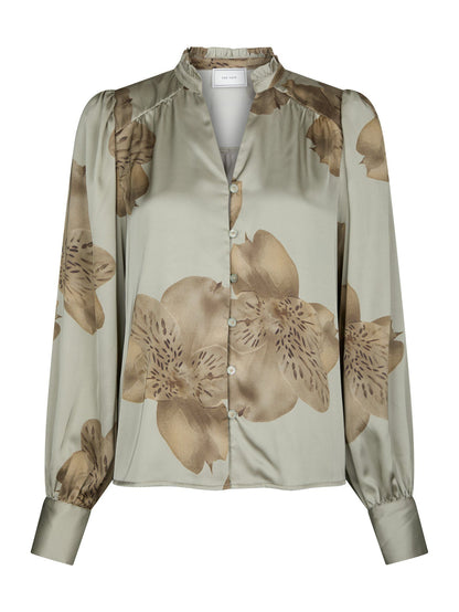 Massima Misty Orchid Blouse Smoke Green Neo Noir