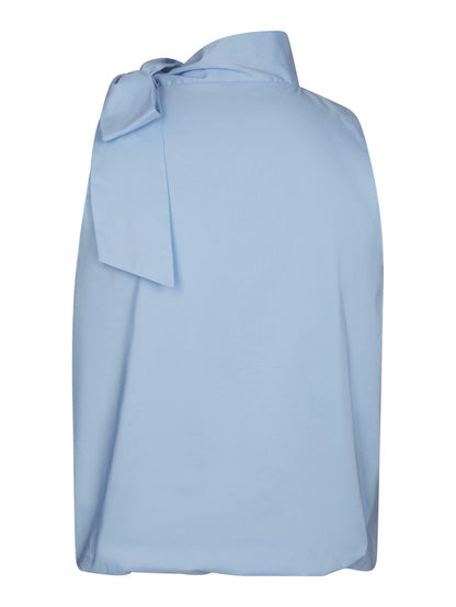 Veda Poplin Top Light Blue Neo Noir