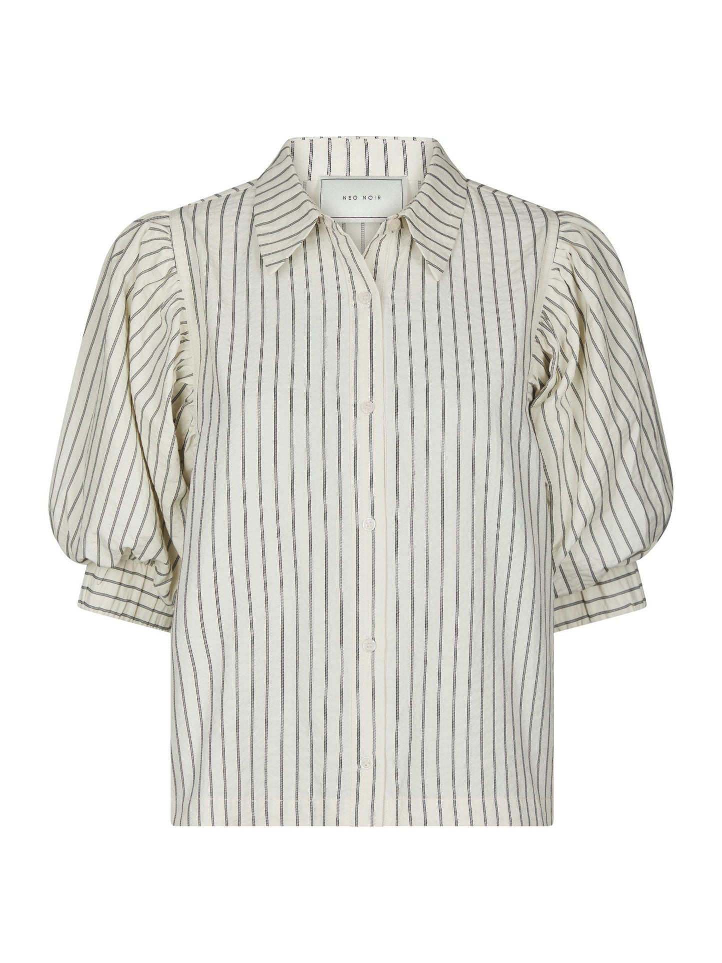 Etta Slim Stripe Shirt Off White Neo Noir