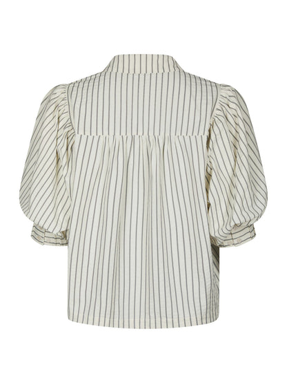 Etta Slim Stripe Shirt Off White Neo Noir