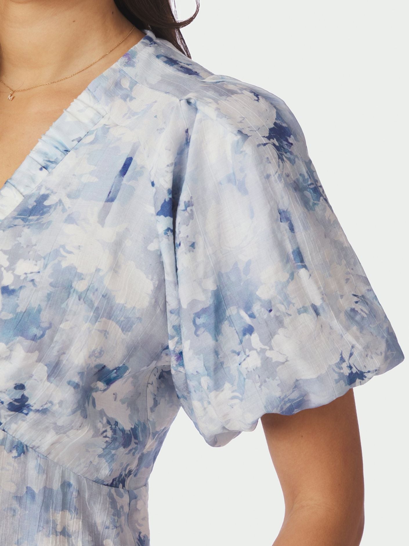 Irina Flower Blouse Blue Neo Noir