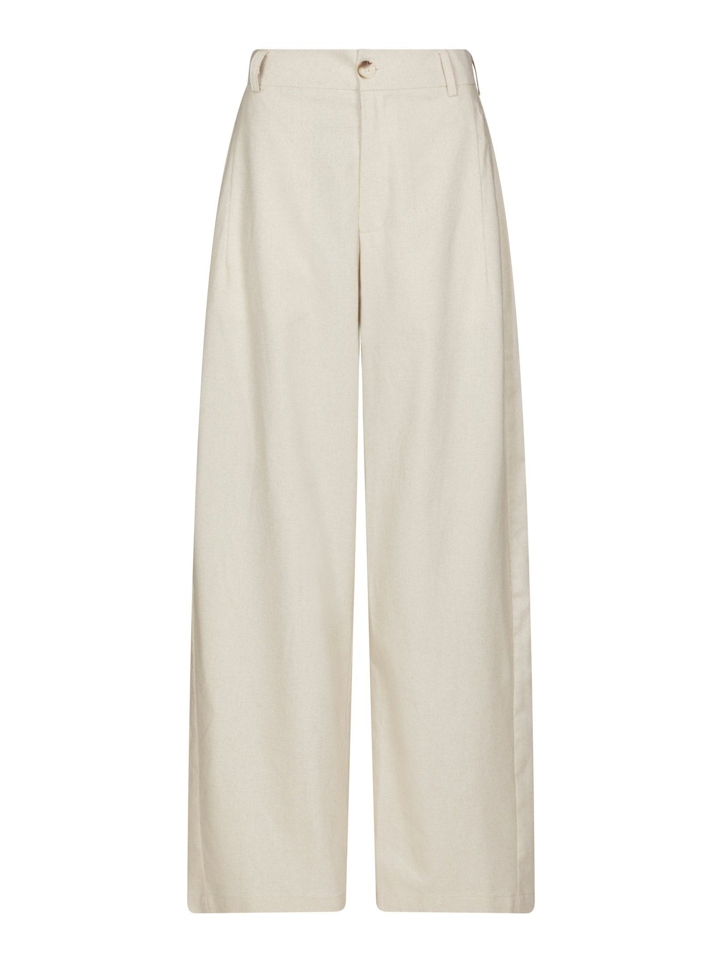 Essiall Linen Pants Creme Neo Noir
