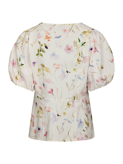 Irina Flower Blouse Off White Neo Noir