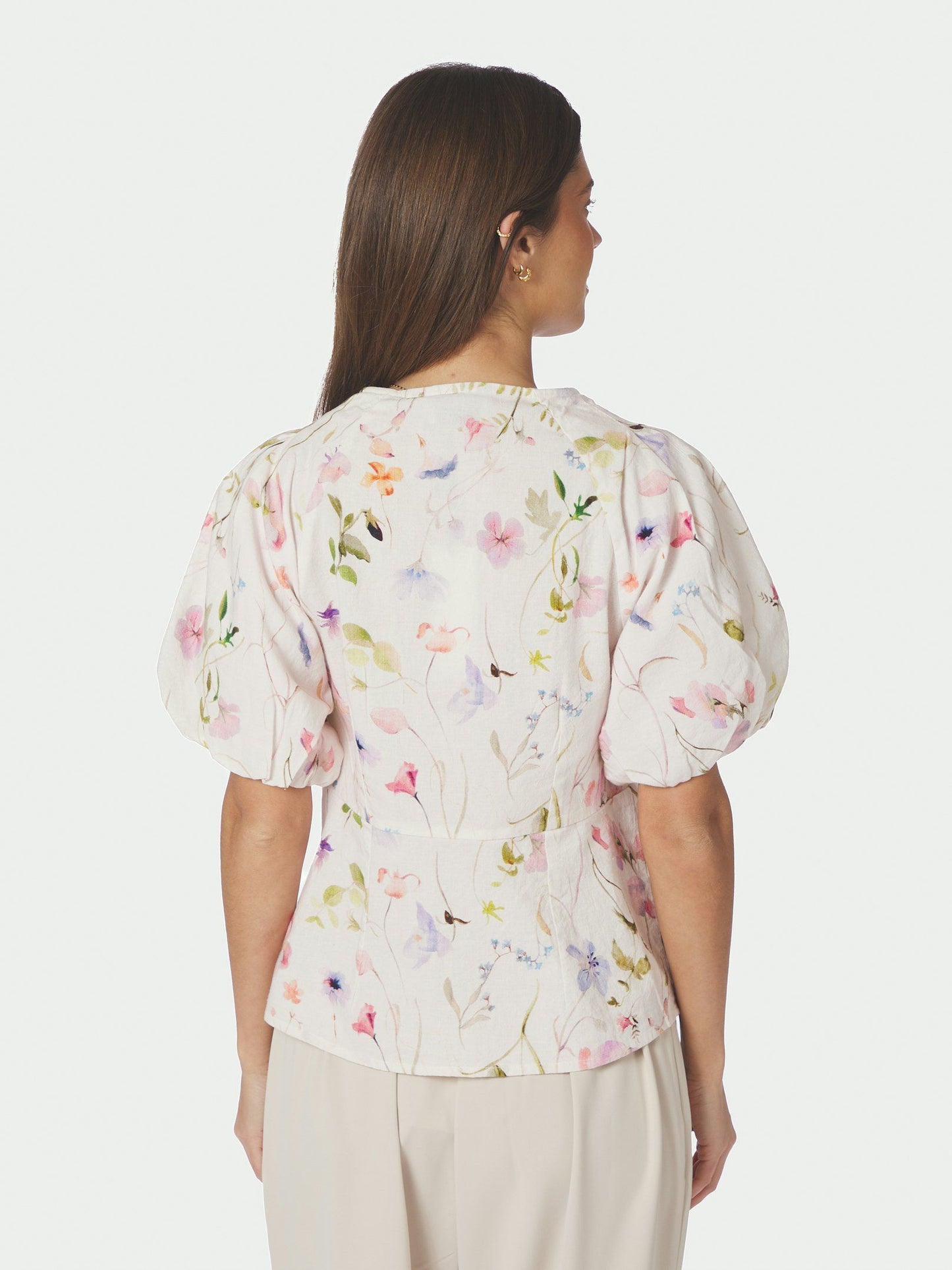 Irina Flower Blouse Off White Neo Noir