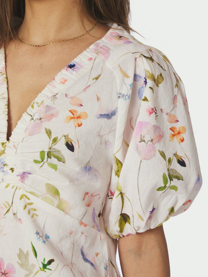 Irina Flower Blouse Off White Neo Noir