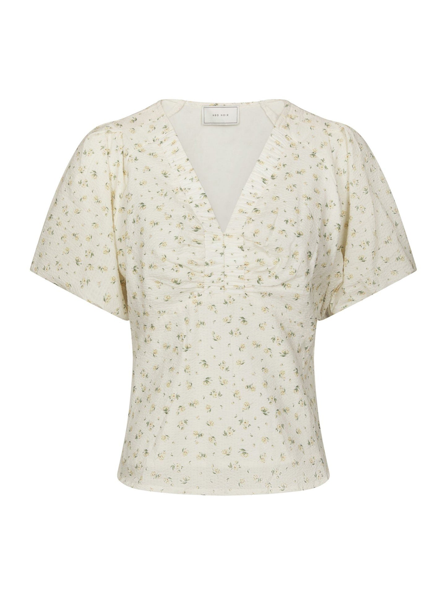 Irina Small Rose Flower Blouse Light Yellow Neo Noir