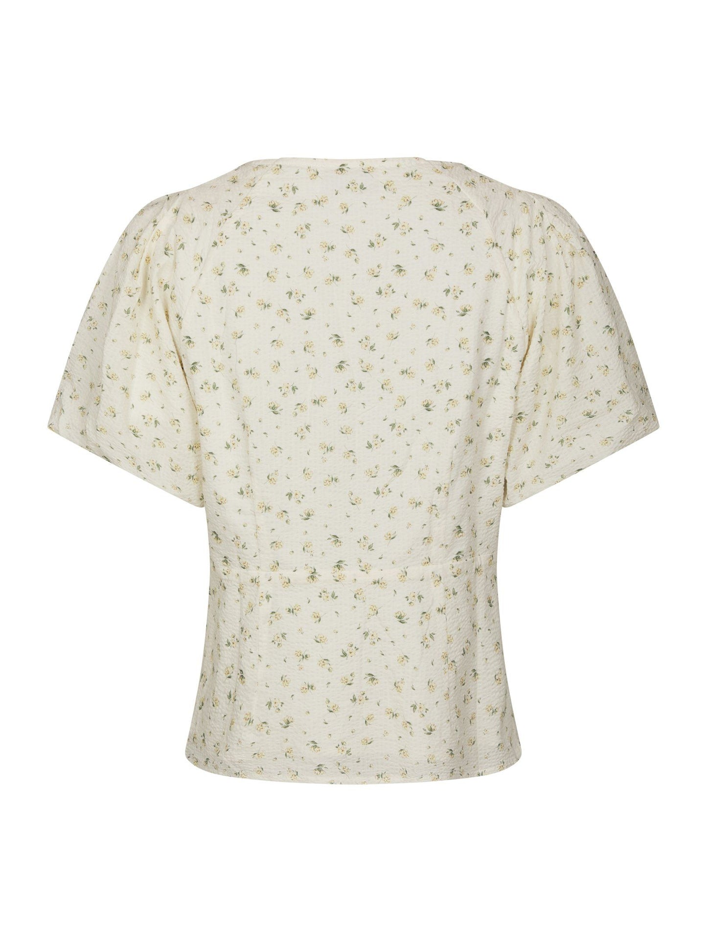 Irina Small Rose Flower Blouse Light Yellow Neo Noir