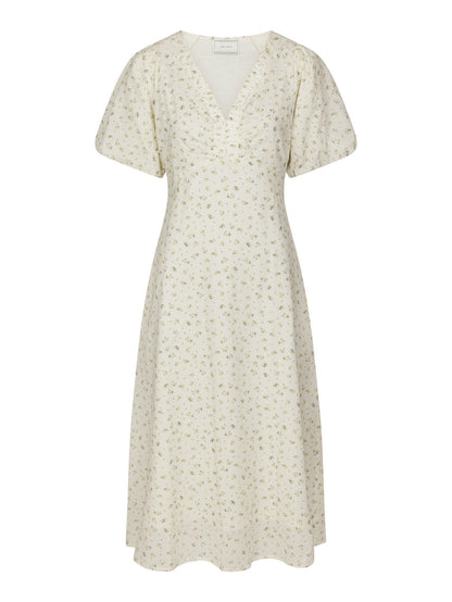 Illana Small Rose Flower Dress Light Yellow Neo Noir