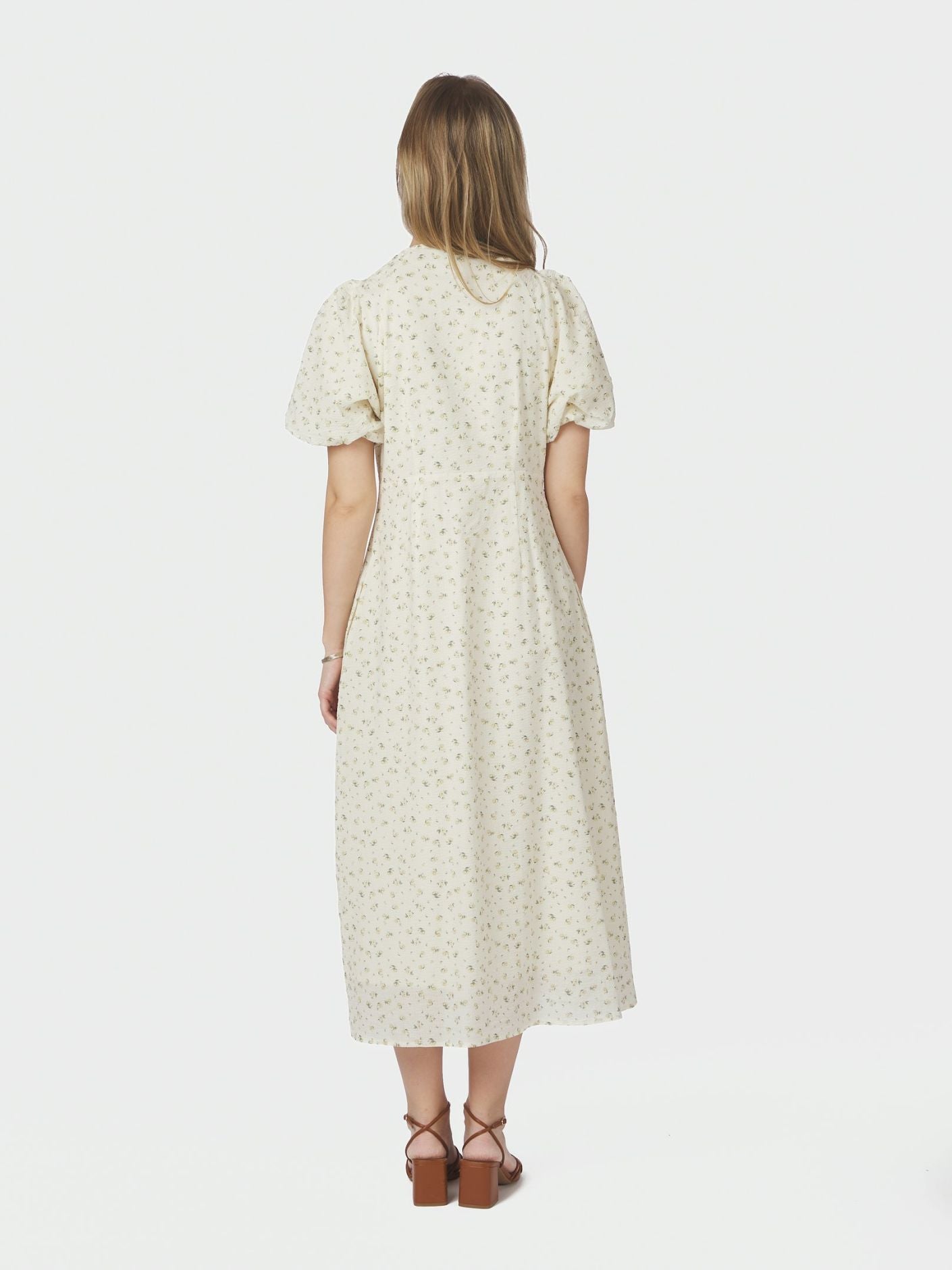 Illana Small Rose Flower Dress Light Yellow Neo Noir