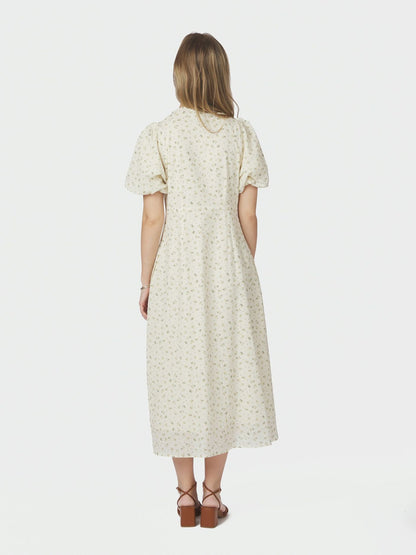Illana Small Rose Flower Dress Light Yellow Neo Noir