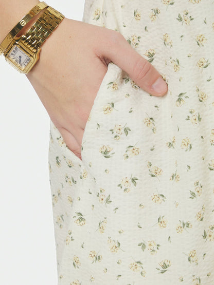 Illana Small Rose Flower Dress Light Yellow Neo Noir