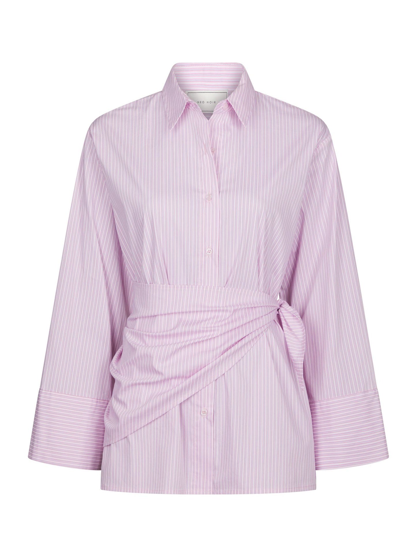 Dita Scarf Stripe Shirt Light Pink Neo Noir