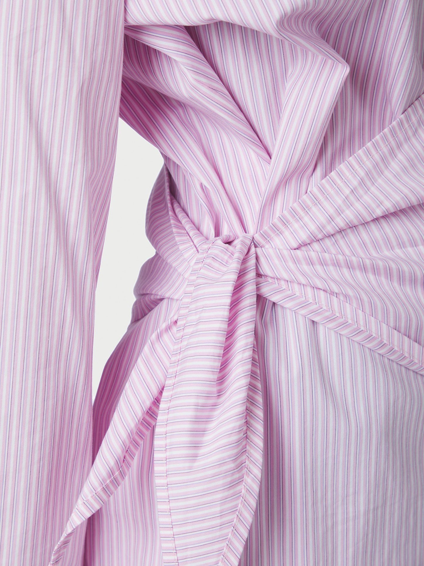 Dita Scarf Stripe Shirt Light Pink Neo Noir