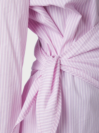 Dita Scarf Stripe Shirt Light Pink Neo Noir