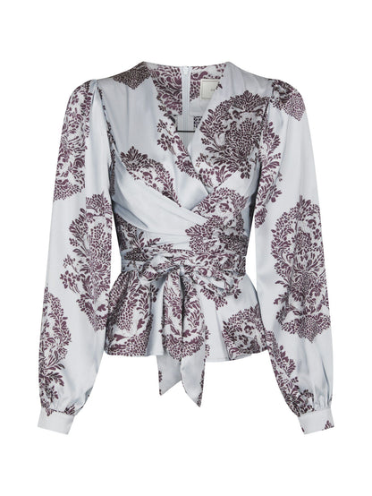Rista Deco Drop Blouse Light Blue Neo Noir