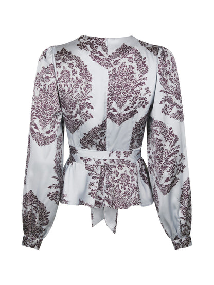Rista Deco Drop Blouse Light Blue Neo Noir
