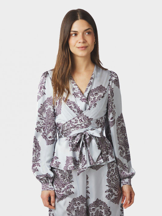 Rista Deco Drop Blouse Light Blue Neo Noir