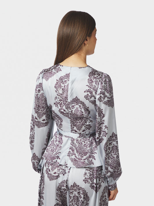 Rista Deco Drop Blouse Light Blue Neo Noir