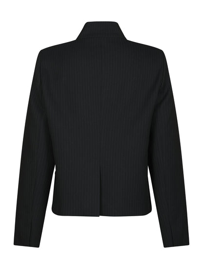 Tiria Slim Pinstripe Blazer Dark Navy Neo Noir