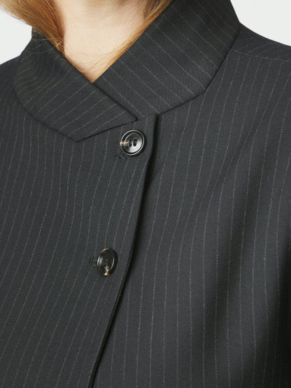 Tiria Slim Pinstripe Blazer Dark Navy Neo Noir