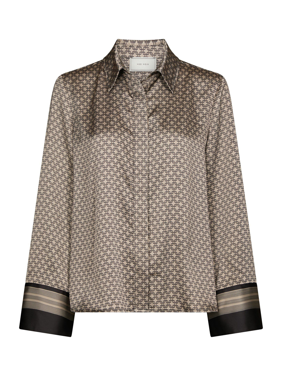 Mistan Pattern Shirt Beige Neo Noir