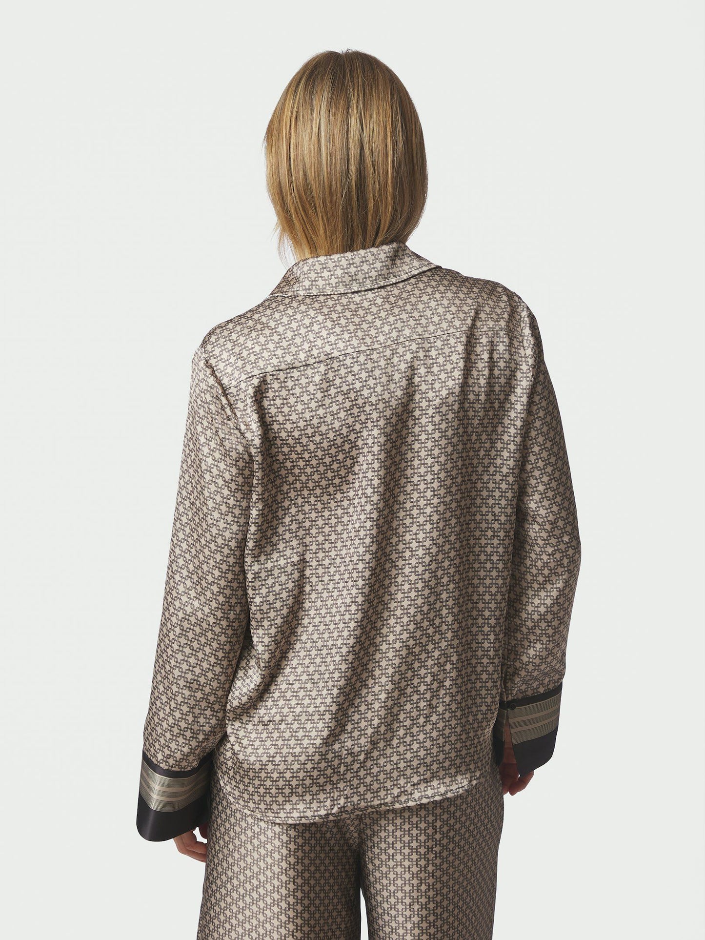 Mistan Pattern Shirt Beige Neo Noir