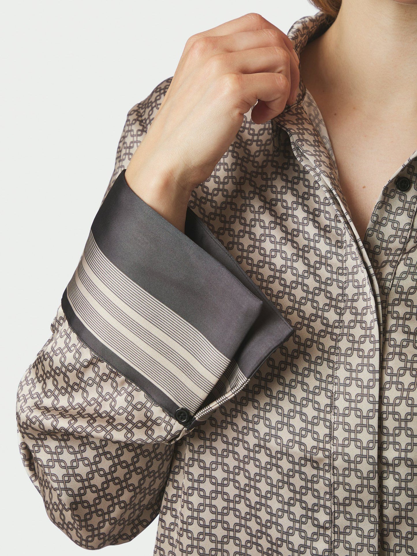 Mistan Pattern Shirt Beige Neo Noir