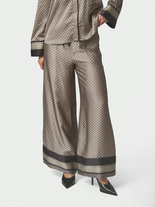 Sora Pattern Pants Beige Neo Noir