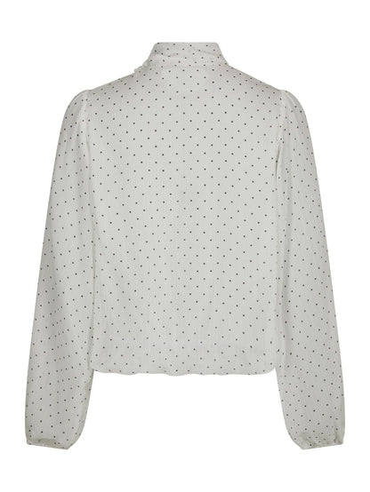 Dorellie Dot Blouse Off White Neo Noir