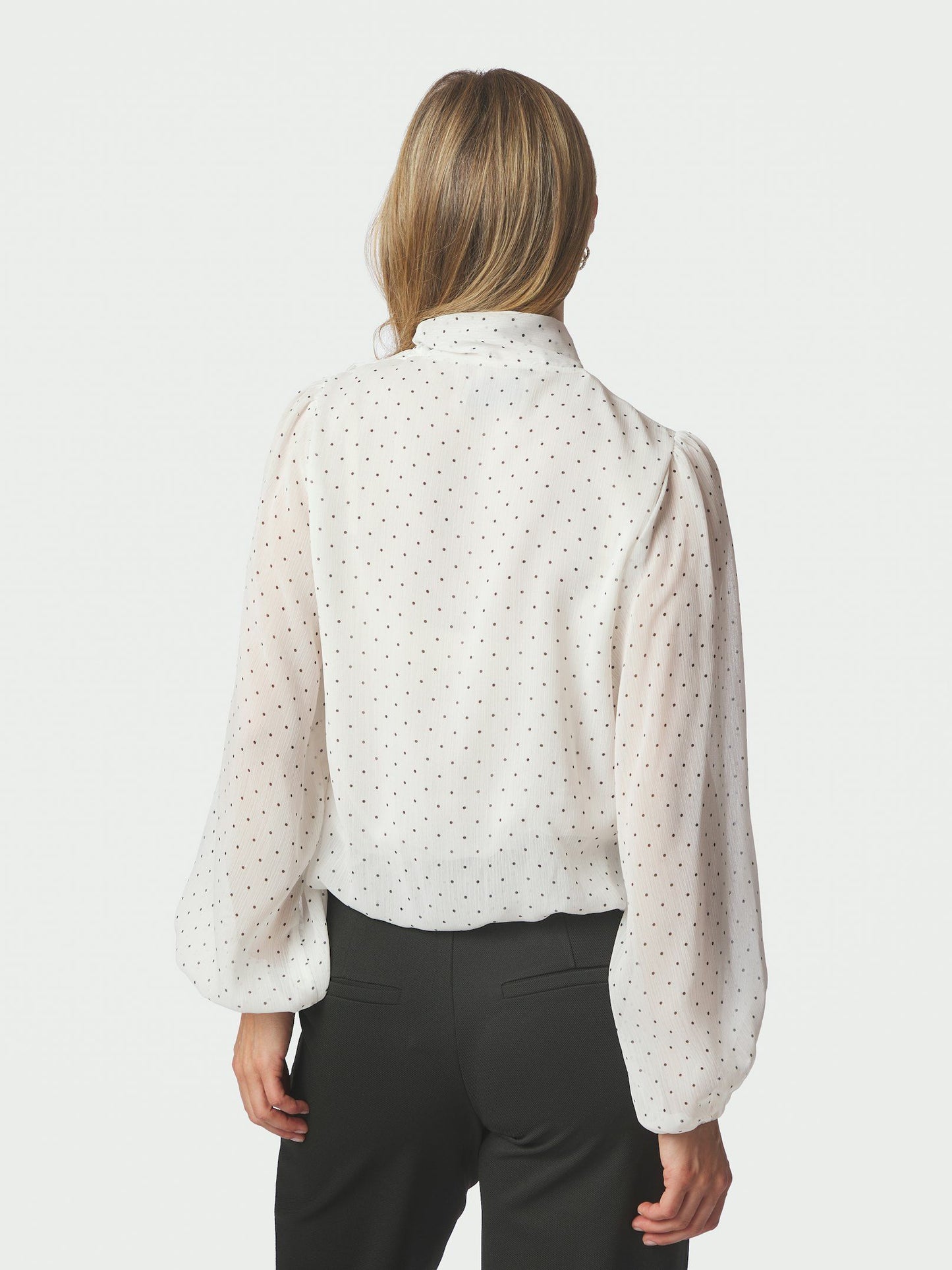 Dorellie Dot Blouse Off White Neo Noir