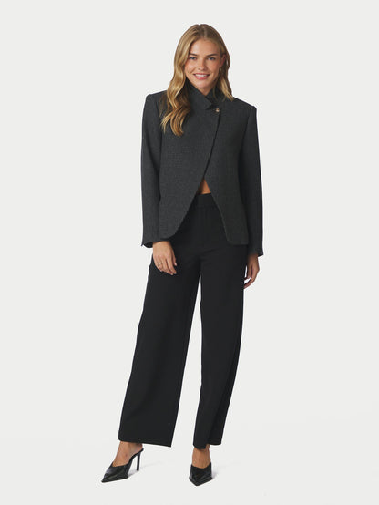 Paria Check Blazer Dark Grey Neo Noir