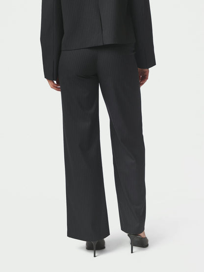Nathalie Slim Pinstripe Pants Dark Navy