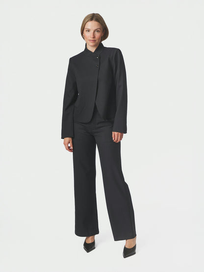 Nathalie Slim Pinstripe Pants Dark Navy