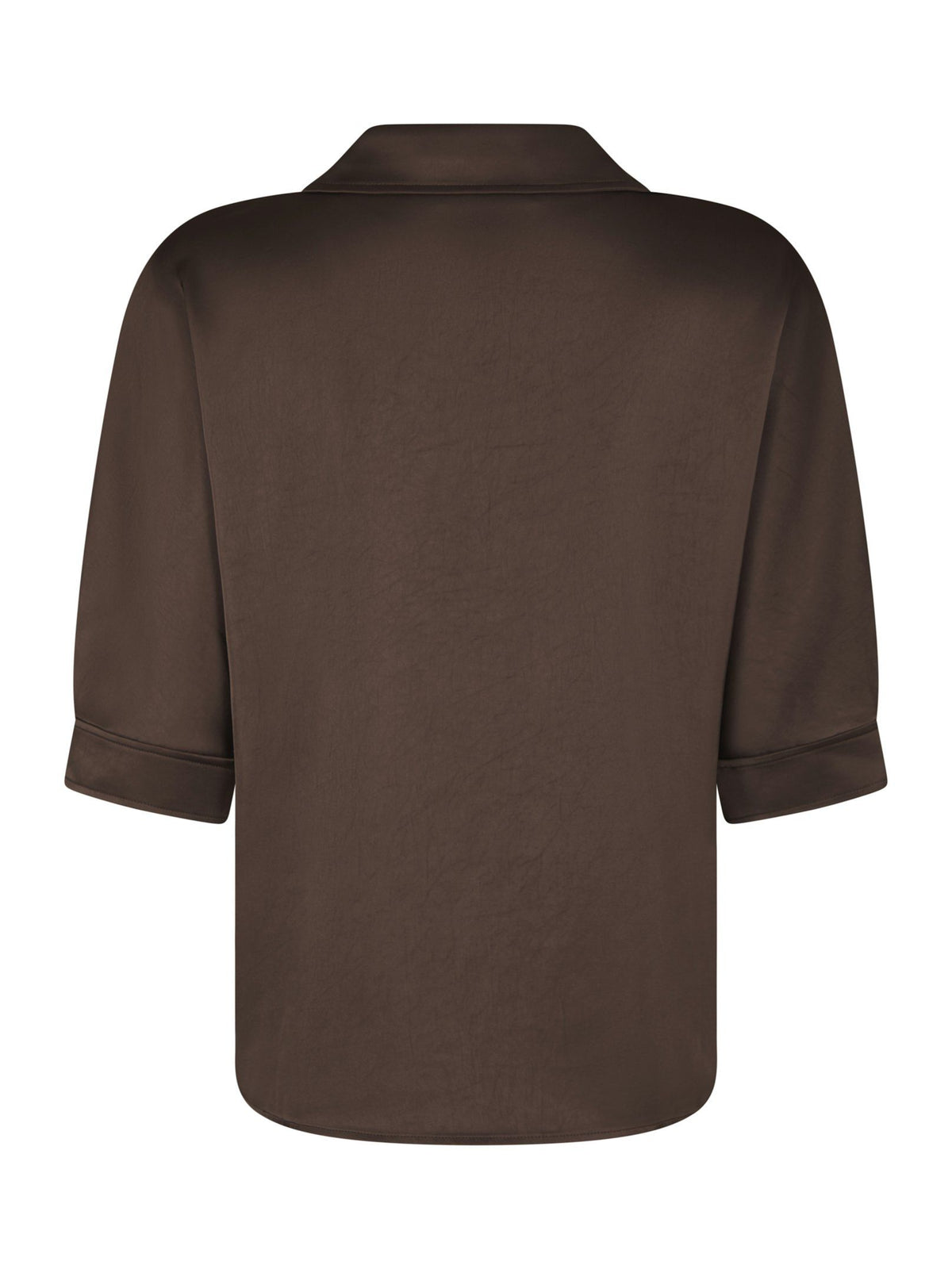 Carm Heavy Sateen Shirt Dark Brown Neo Noir