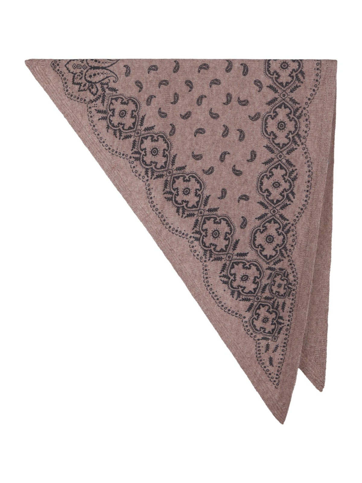 Lolana Paisley Knit Scarf Beige Melange Neo Noir