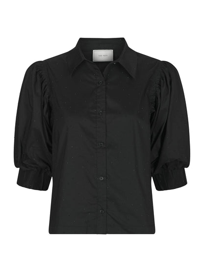 Etta Poplin Bedazz Shirt Black Neo Noir