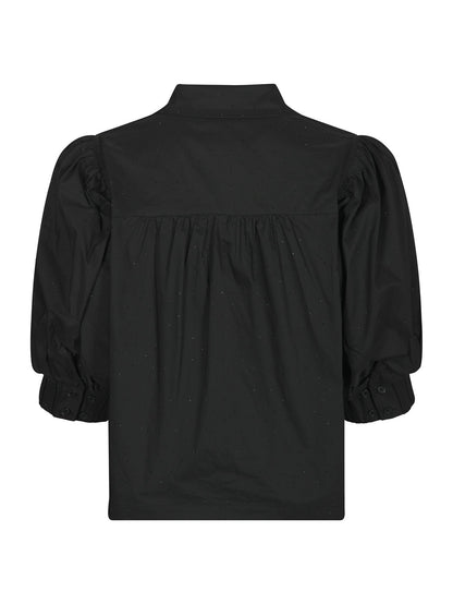 Etta Poplin Bedazz Shirt Black Neo Noir
