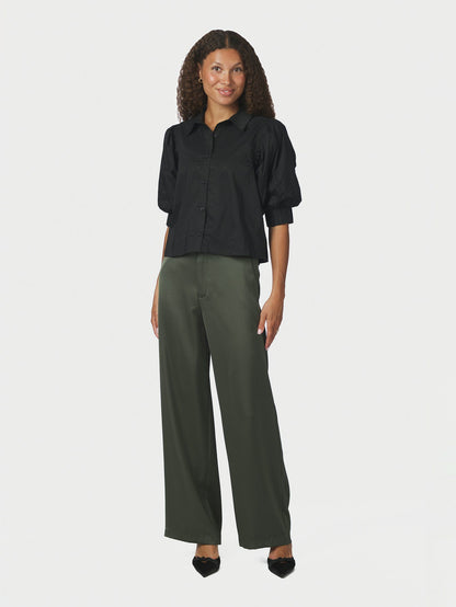 Etta Poplin Bedazz Shirt Black Neo Noir