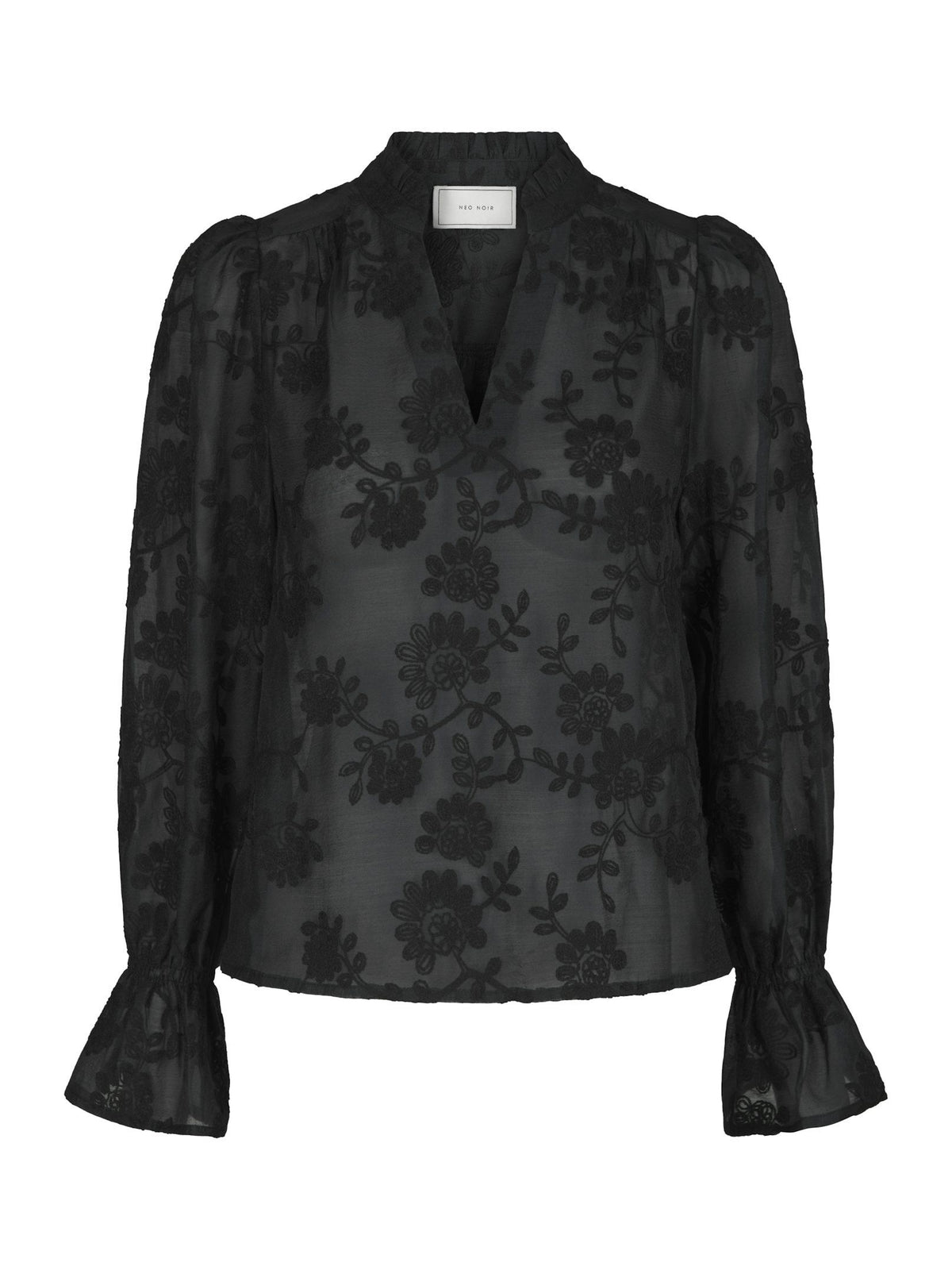 Amara Emb. Blouse Black Neo Noir