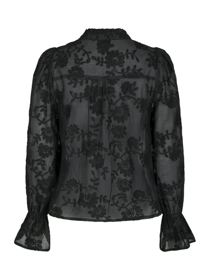 Amara Emb. Blouse Black Neo Noir