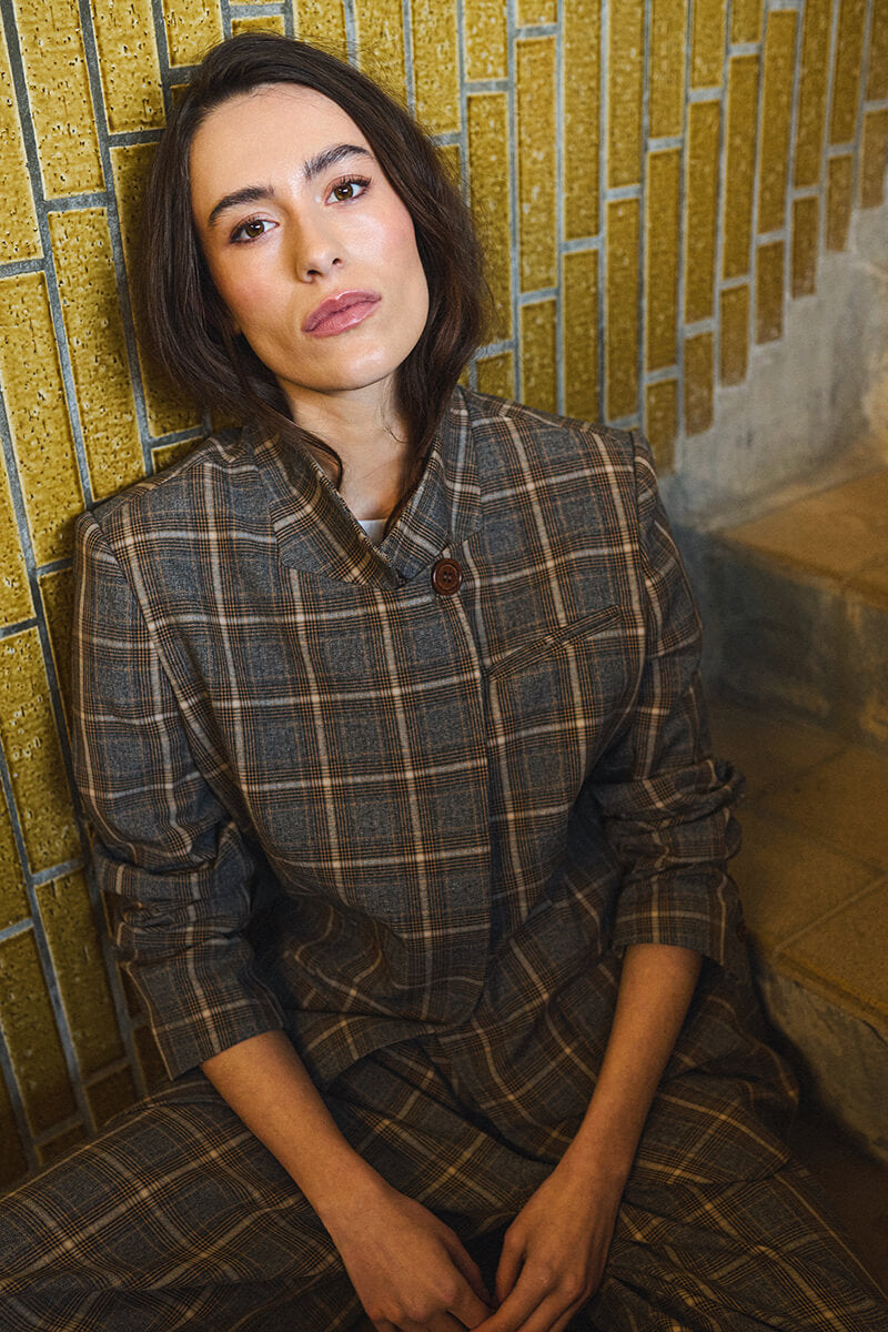 ElliGO Blazer Brown Checks Gossia